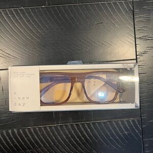 A New Day Light Brown Square Blue Light Filtering Glasses | NWT